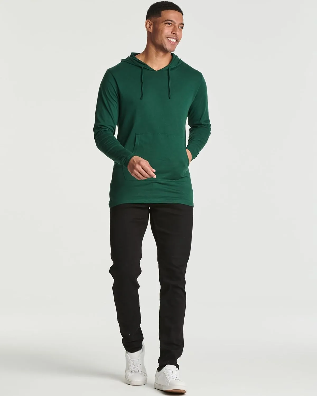Real Essentials 3 Pack: Men's Cotton Lightweight Casual Pullover Drawstring Hoodie With Pocket (Available In Big & Tall)