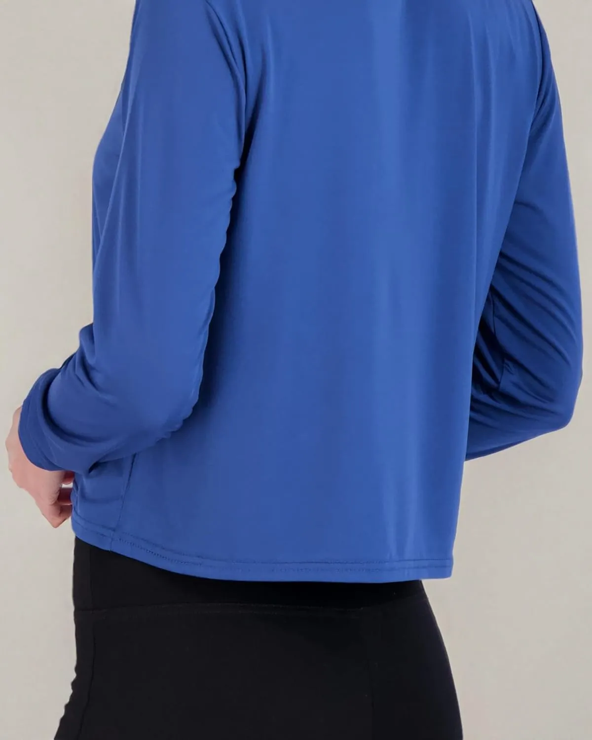 Real Essentials 5 Pack: Women's Dry Fit Crop Top - Long Sleeve Crew Neck Stretch Athletic Tee (Available in Plus Size)