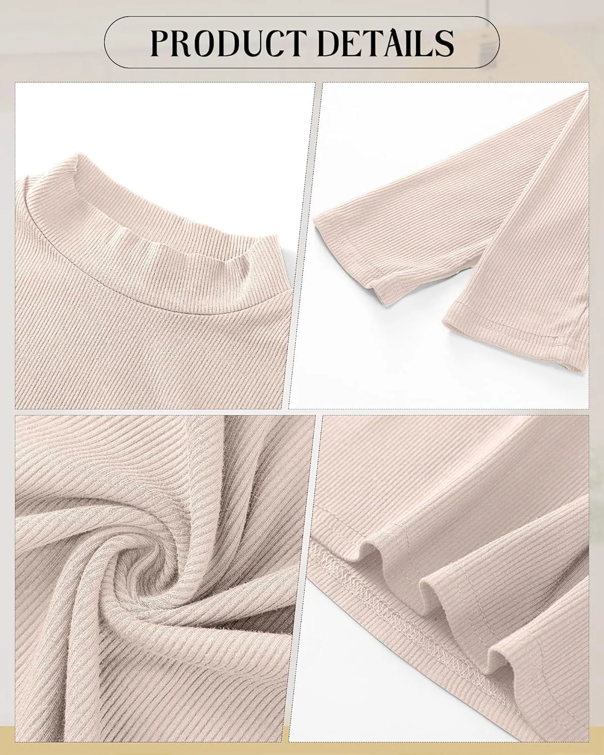 Riyiper 3 Pack Women's Turtleneck Shirts, Slim Fitted Mock Neck Tops Casual Long Sleeve Knit Ribbed Thermal Undershirts Tee