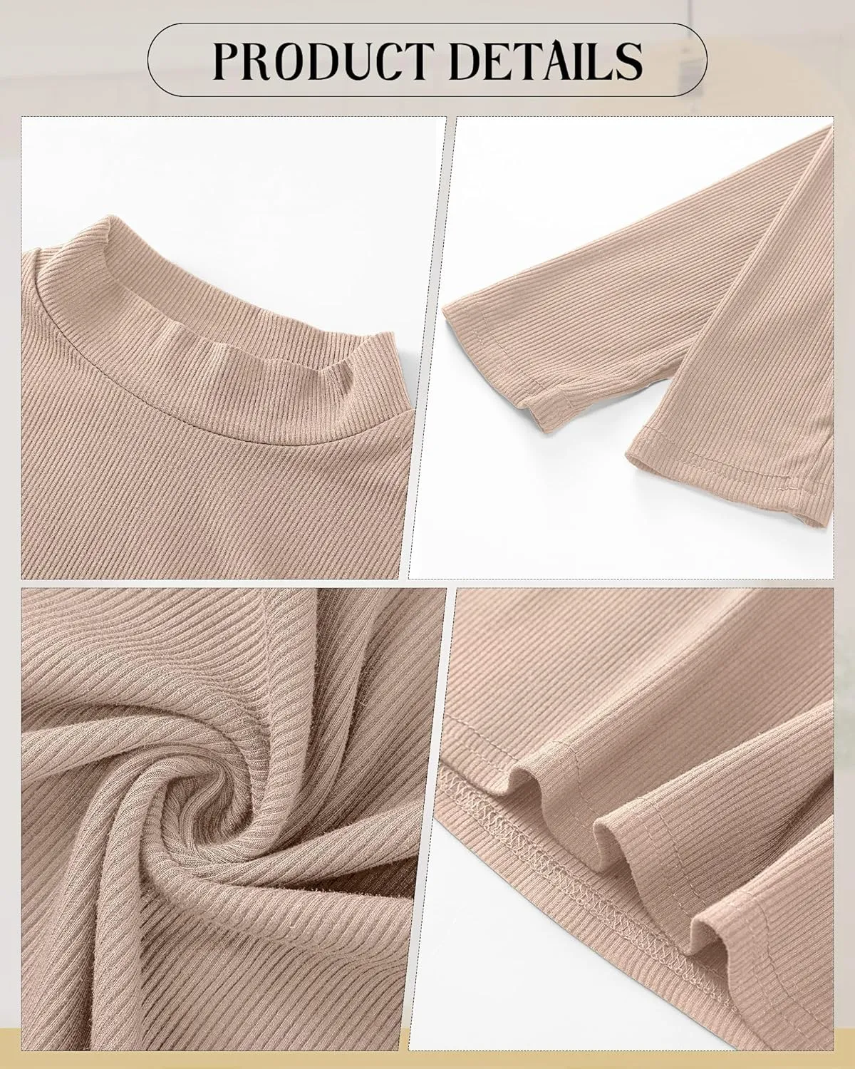 Riyiper 3 Pack Women's Turtleneck Shirts, Slim Fitted Mock Neck Tops Casual Long Sleeve Knit Ribbed Thermal Undershirts Tee