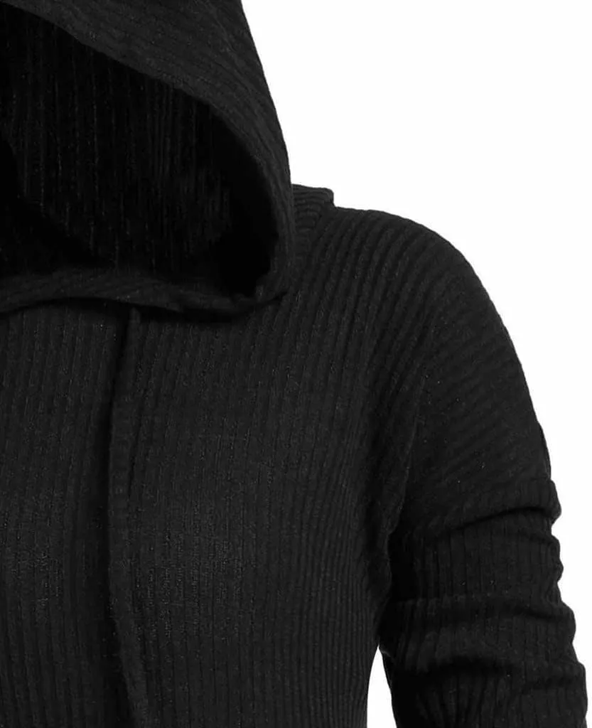 RMXEi Womens Fashion Hooded Plus Size Vintage Cloak High Low Sweater Blouse Tops