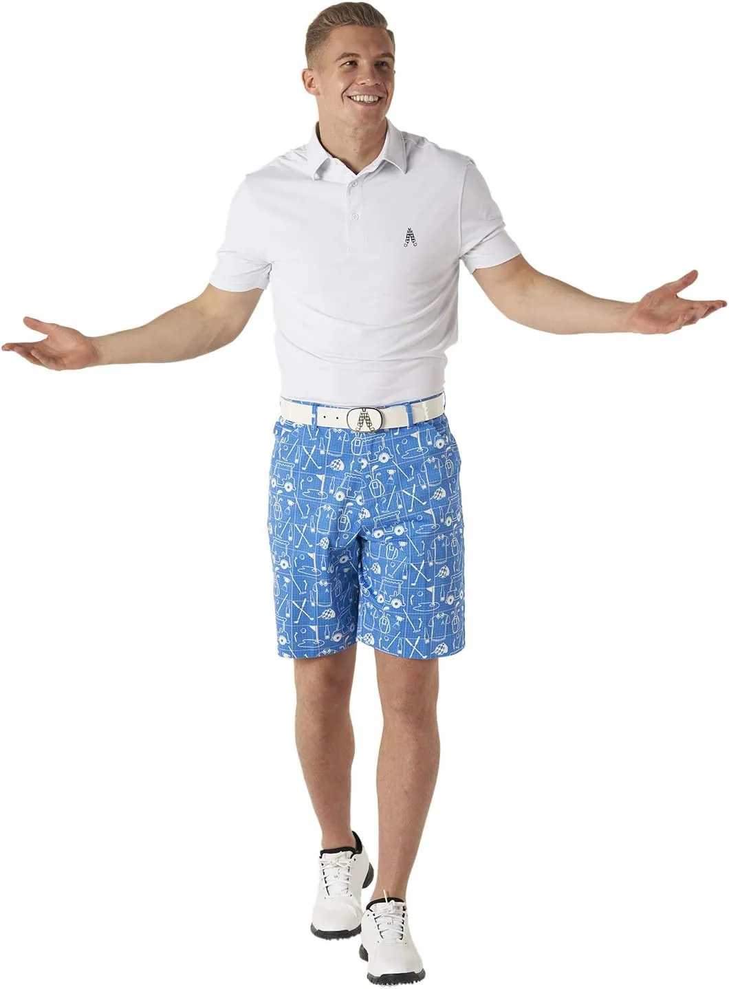 Royal & Awesome Mens Golf Shorts, Crazy Golf Shorts For Men, Plaid Shorts Men - Golf Tool Included