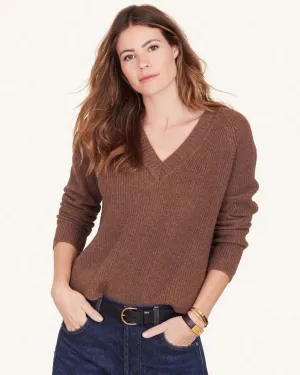 Sawyer Fisherman V Neck in Cocoa