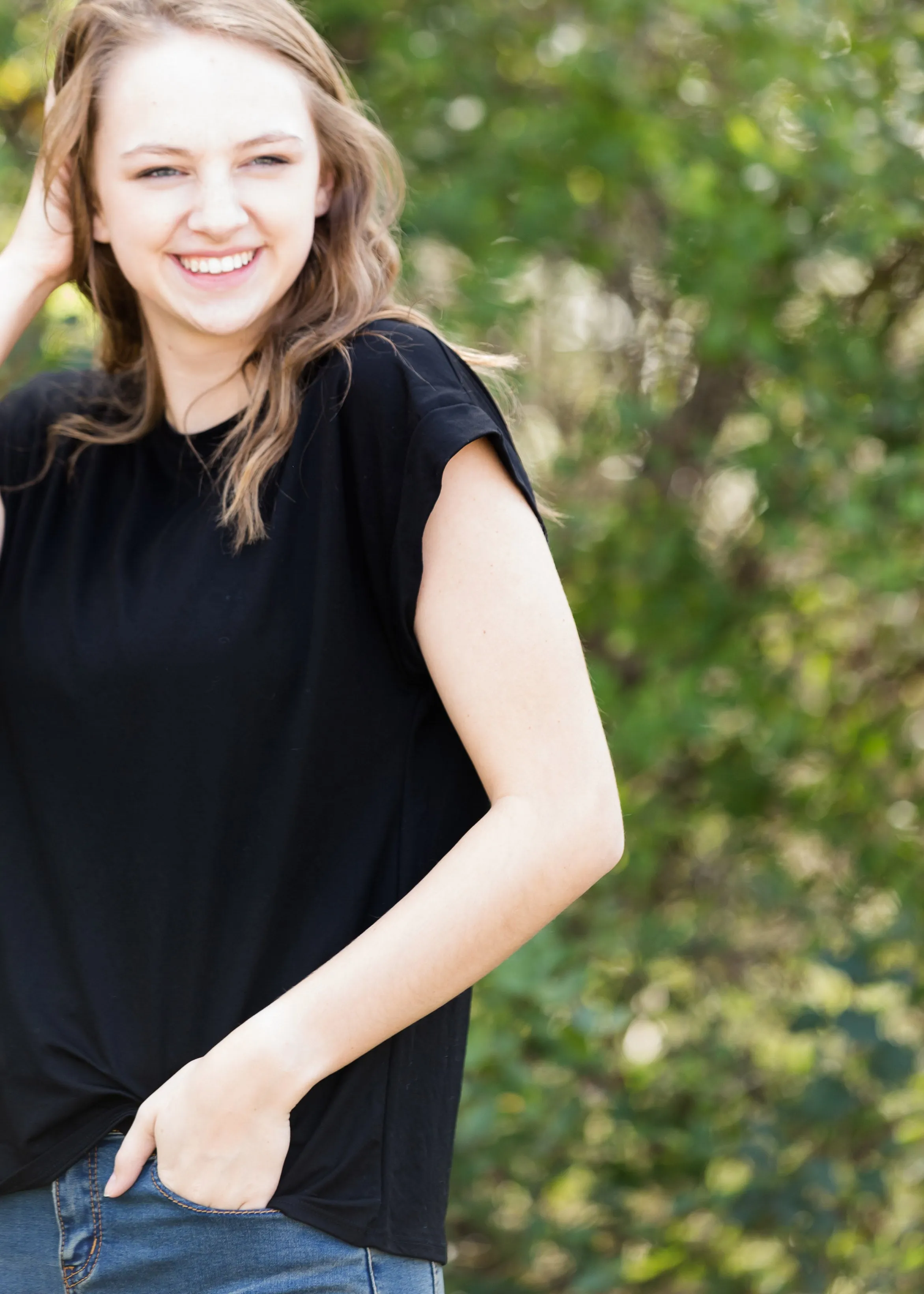 Simple Black Boxy Tee - FINAL SALE