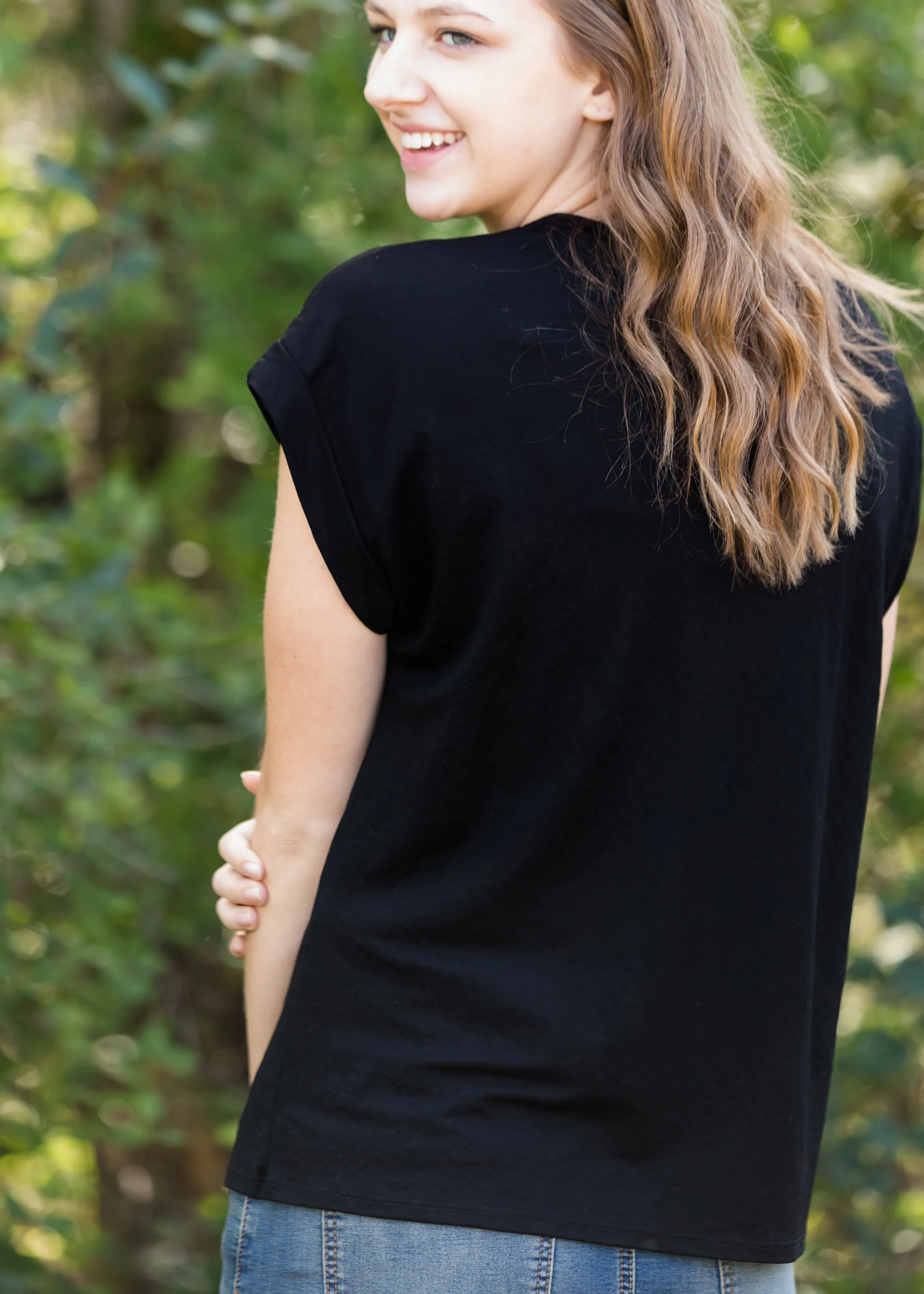 Simple Black Boxy Tee - FINAL SALE