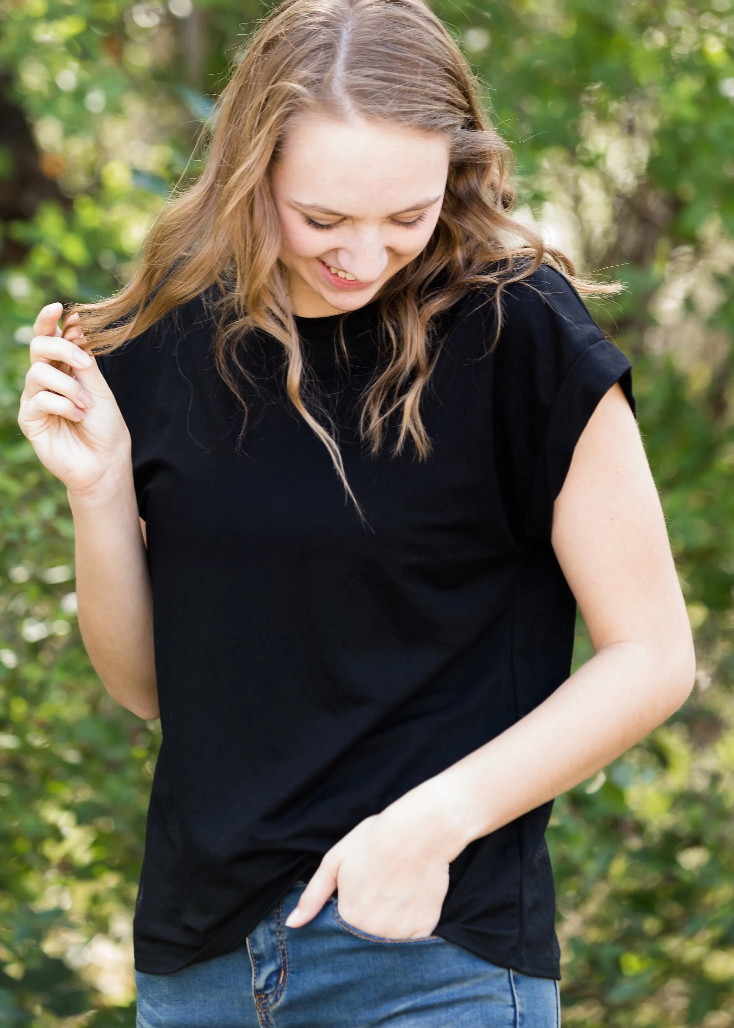 Simple Black Boxy Tee - FINAL SALE
