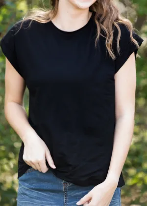 Simple Black Boxy Tee - FINAL SALE