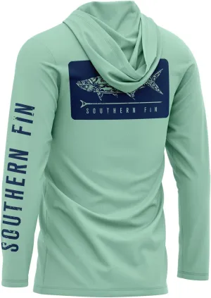 Southern Fin Apparel Performance Fishing Hoodie Shirt for Men Women UPF UV 50  Lightweight With Hood
