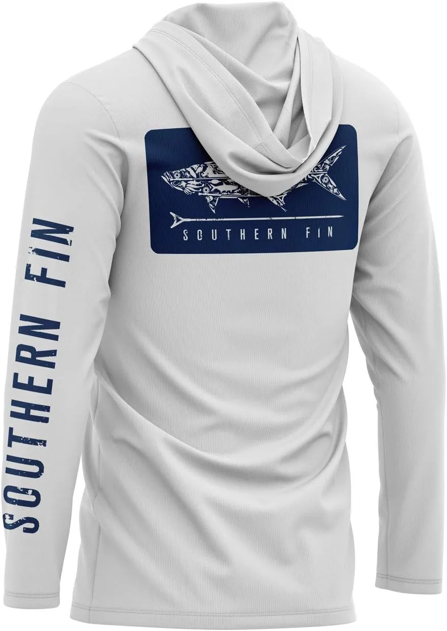 Southern Fin Apparel Performance Fishing Hoodie Shirt for Men Women UPF UV 50  Lightweight With Hood