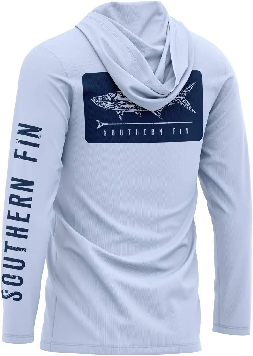 Southern Fin Apparel Performance Fishing Hoodie Shirt for Men Women UPF UV 50  Lightweight With Hood