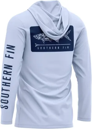 Southern Fin Apparel Performance Fishing Hoodie Shirt for Men Women UPF UV 50  Lightweight With Hood