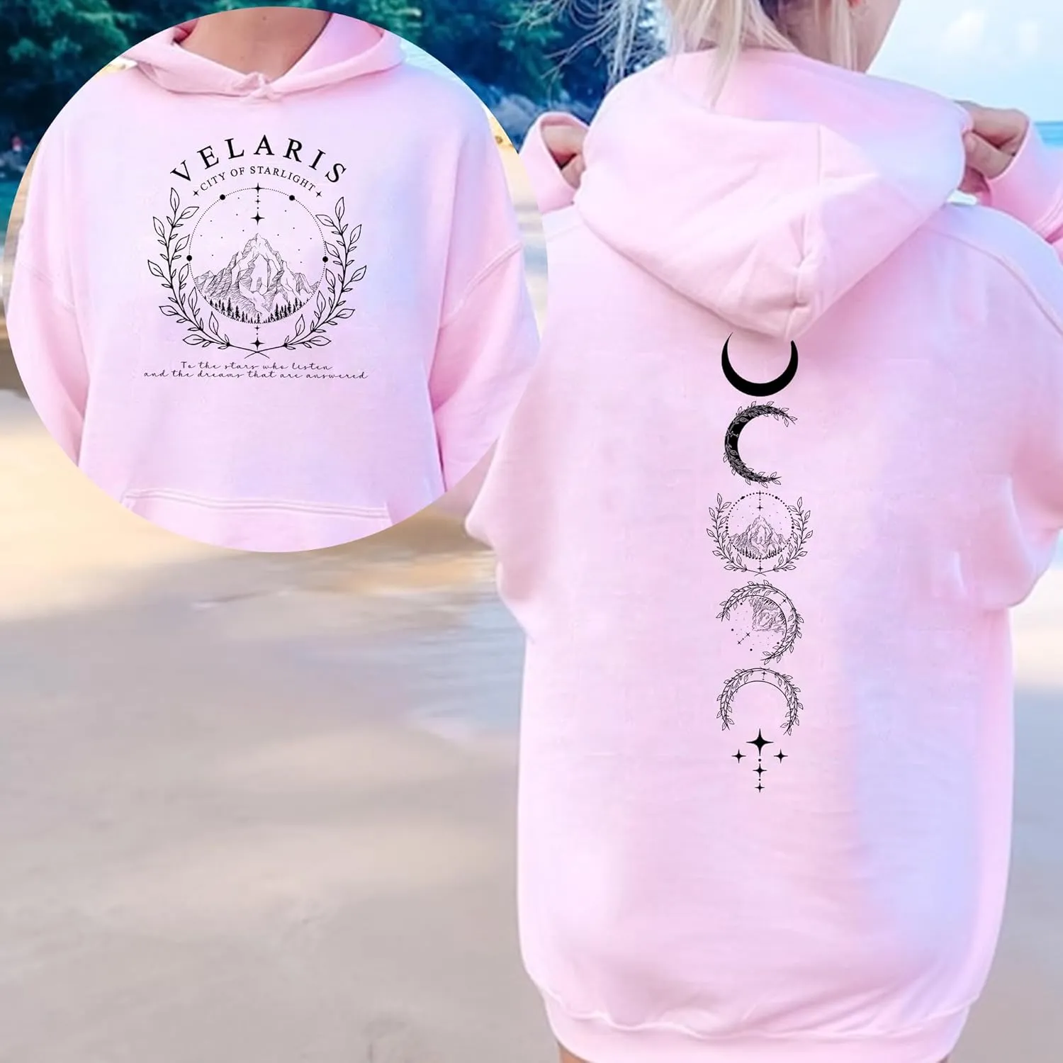 SPYRAMID Velaris City of Starlight Hoodie - The Night Court, ACOTAR, Velaris Sweatshirt