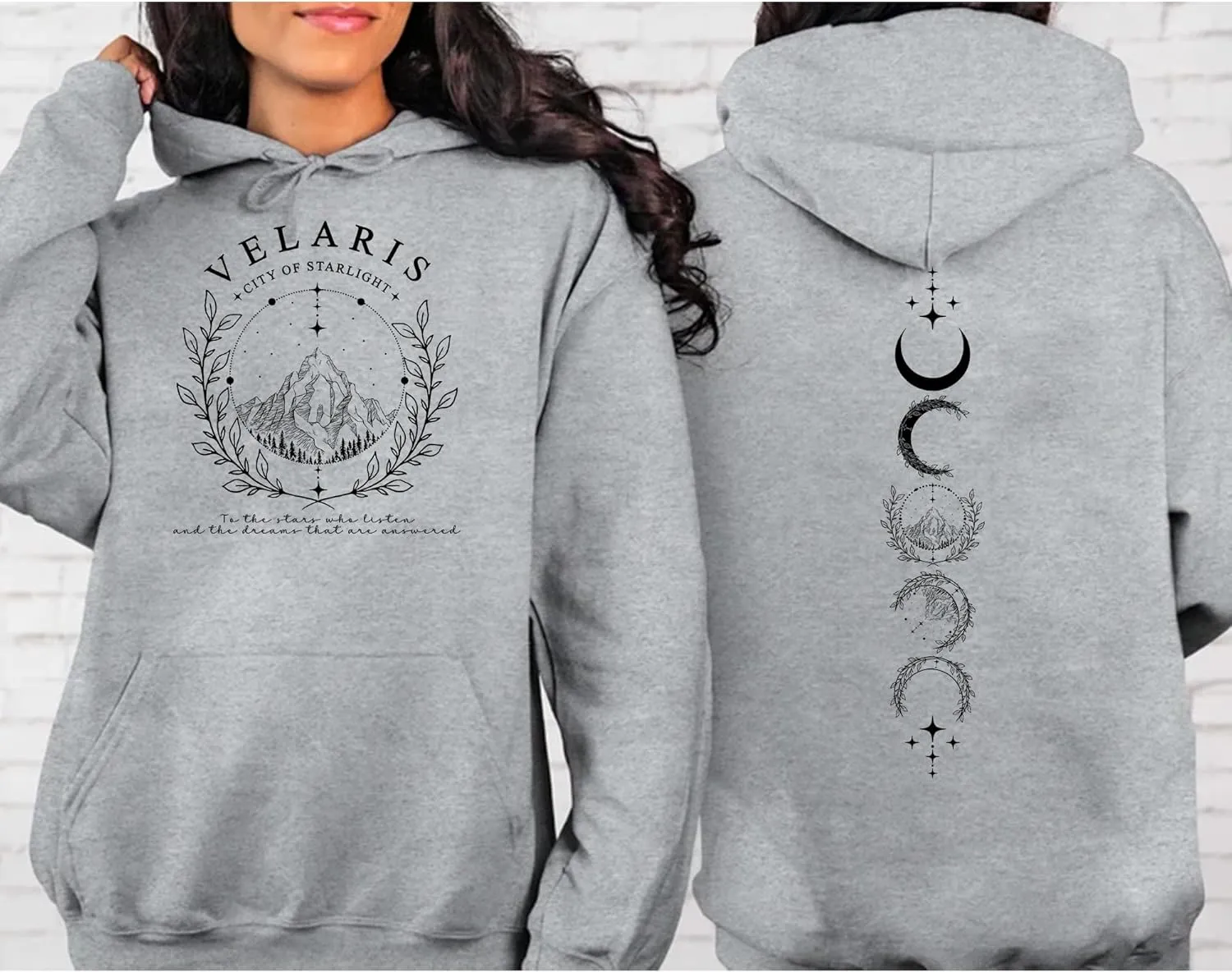 SPYRAMID Velaris City of Starlight Hoodie - The Night Court, ACOTAR, Velaris Sweatshirt