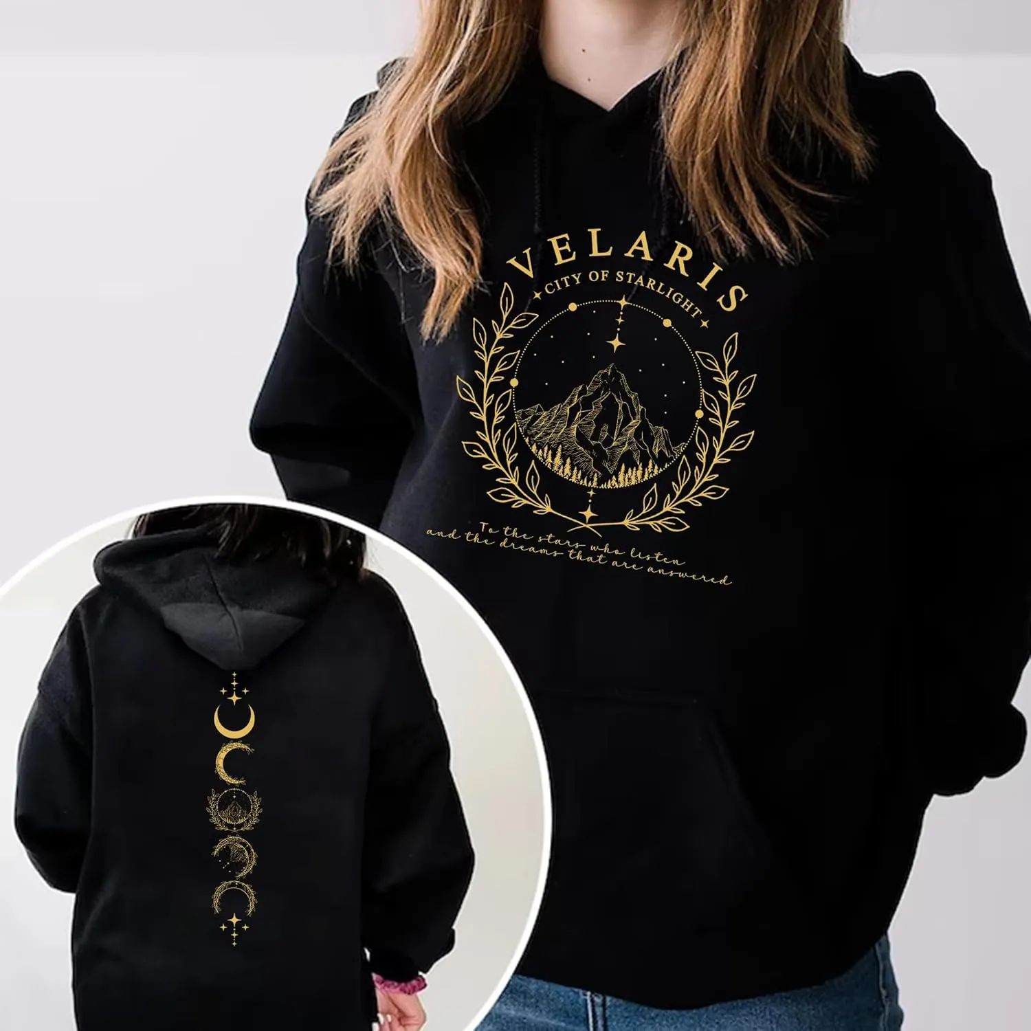 SPYRAMID Velaris City of Starlight Hoodie - The Night Court, ACOTAR, Velaris Sweatshirt