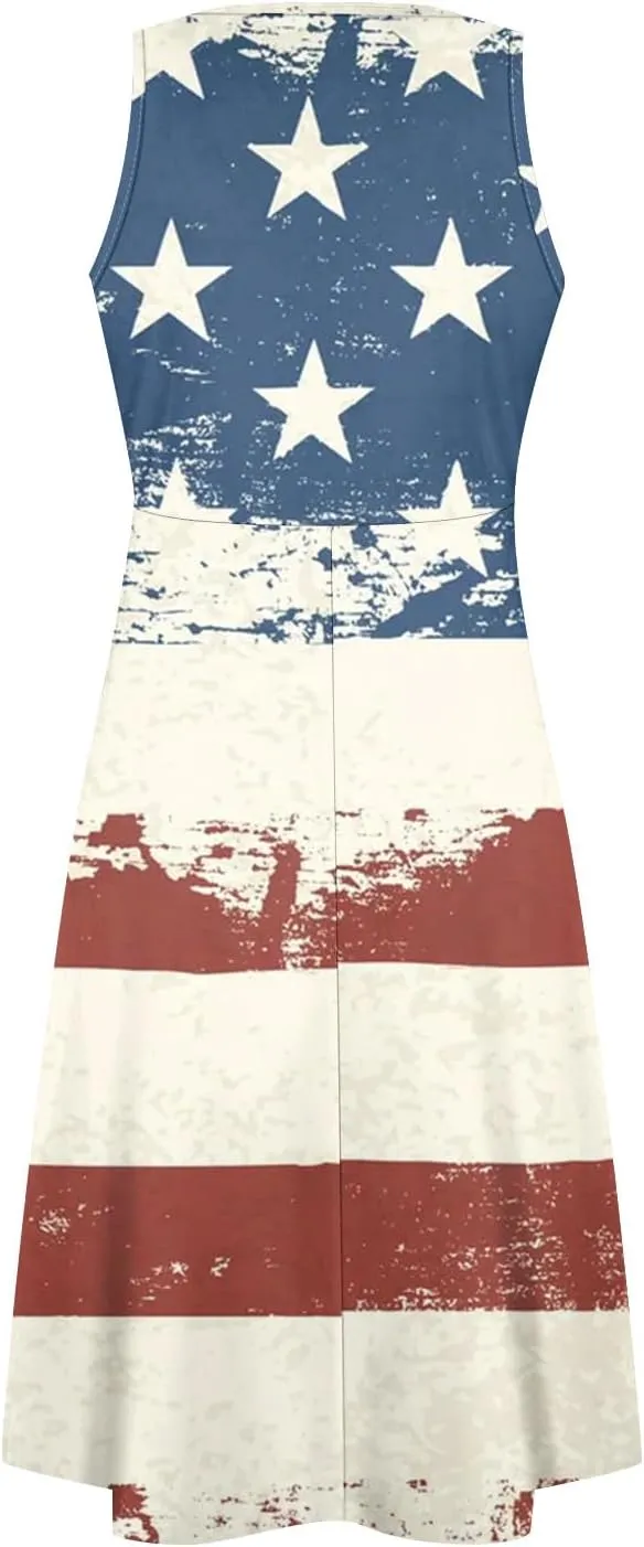 Summer Dresses for Women 2025 Casual V Neck Sleeveless Midi Dress Flowy Irregular Hem Boho Tank Dress