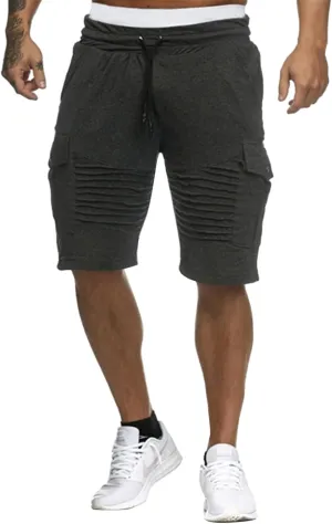 Summer Stripe Drawstring Hiking Fitness Cargo Shorts Tactical Training Golf Overalls Sweatpants Men Fishing Camping Shorts