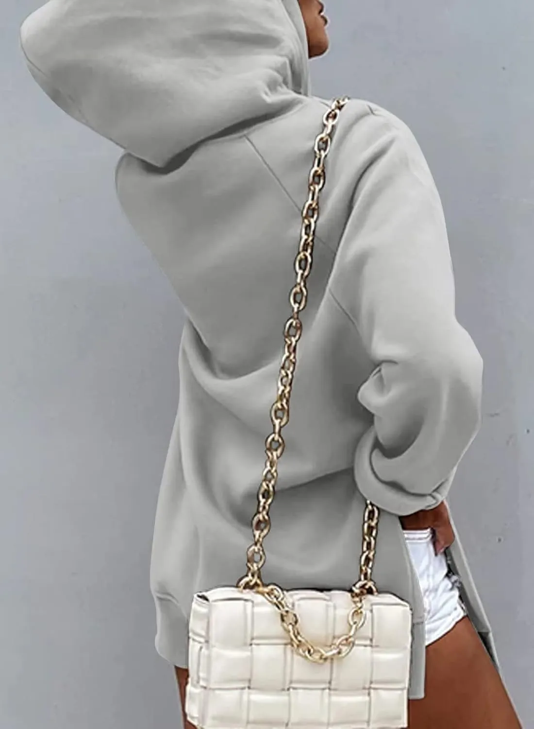 Syellowafter Women Oversized Hoodie Dress Pullover Winter Kangaroo Pocket Sweatshirt Fall Tops Casual Loungewear