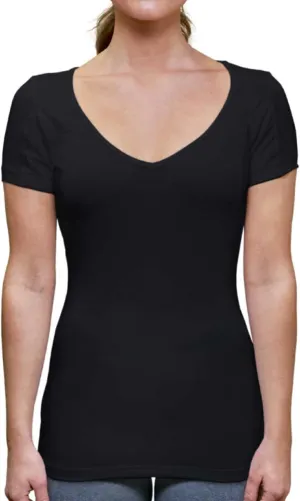 T THOMPSON TEE Women's Sweatproof Undershirt | Deep V Neck | Slim Fit | with Sweat Pads
