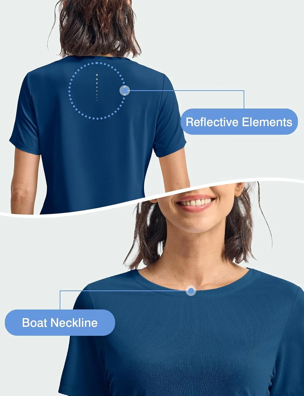 TBMPOY Women's Short Sleeve Workout Tops T-Shirts Breathable Quick Dry UPF 30  Athletic Exercise Tee Shirts with Side Slits