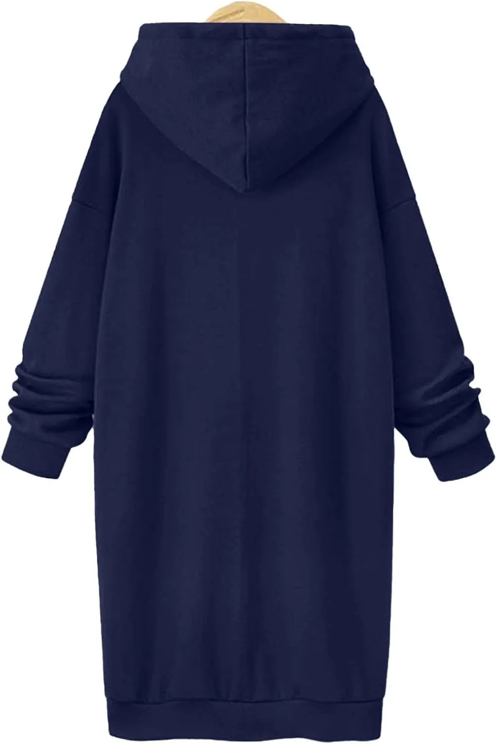 The Warmy Oversized Hoodie,Casual Oversized Hoodie Dress For Women Pullover Long Sweatshirt Split Hem With Pockets