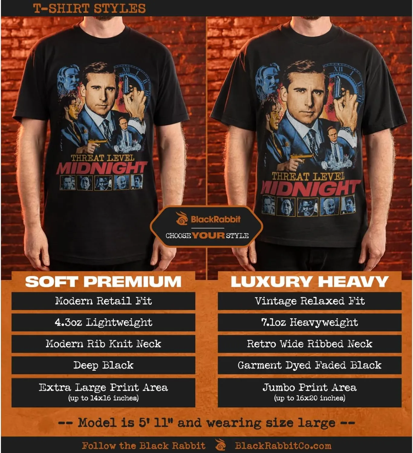 Threat Level Midnight Retro Spy Movie Inspired Unisex Classic T-Shirt