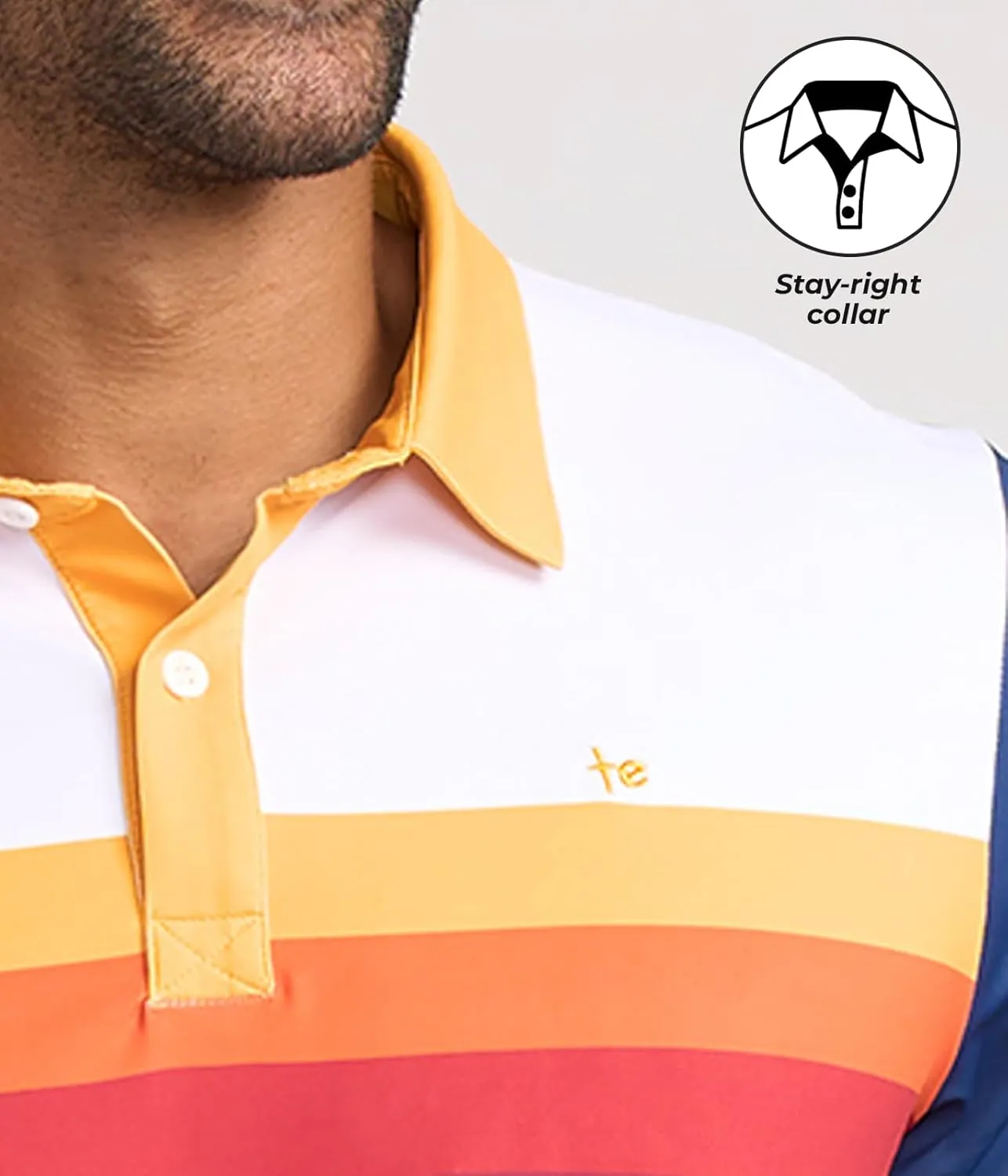 Tipsy Elves Men's Athletic Fit Golf Polo Shirt - Performance Golf Shirt for Men w/ 4-Way Stretch Moisture Wicking Fabric