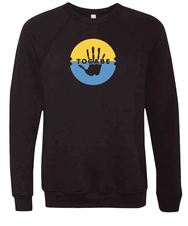 Tocabe Split Hand Crewneck Sweatshirt – Black