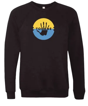 Tocabe Split Hand Crewneck Sweatshirt – Black