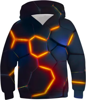 UNICOMIDEA Kids Hoodies Pullover 3D Sweatshirt Jumpers Tops for Boys Girls 6-16 Years Old