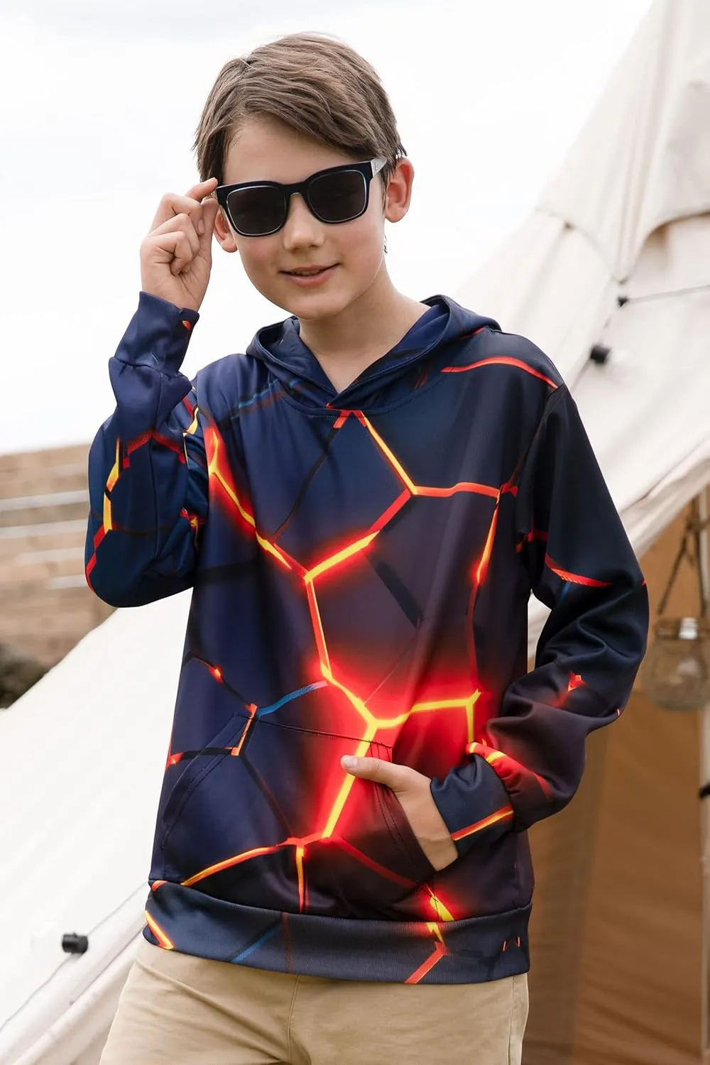 UNICOMIDEA Kids Hoodies Pullover 3D Sweatshirt Jumpers Tops for Boys Girls 6-16 Years Old