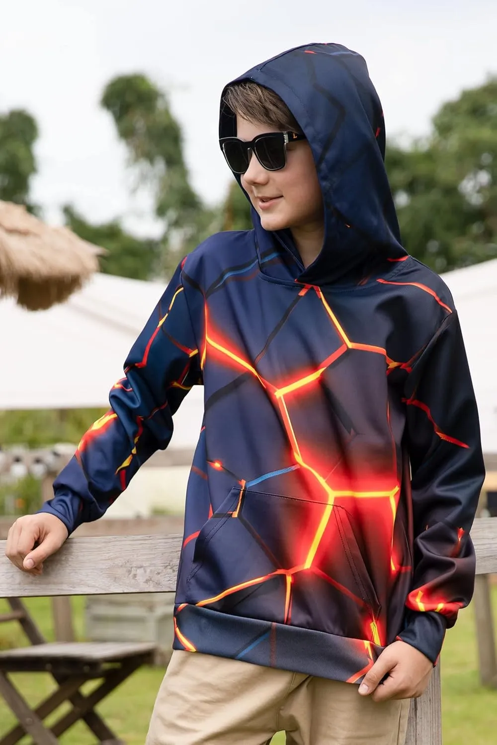 UNICOMIDEA Kids Hoodies Pullover 3D Sweatshirt Jumpers Tops for Boys Girls 6-16 Years Old