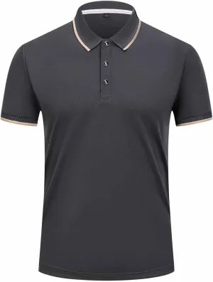 Unisex Polo Shirts Moisture Wicking Quick-Dry Short Sleeve 3 Buttons Solid Golf Shirt Casual Premium Summer Workout Tee Tops