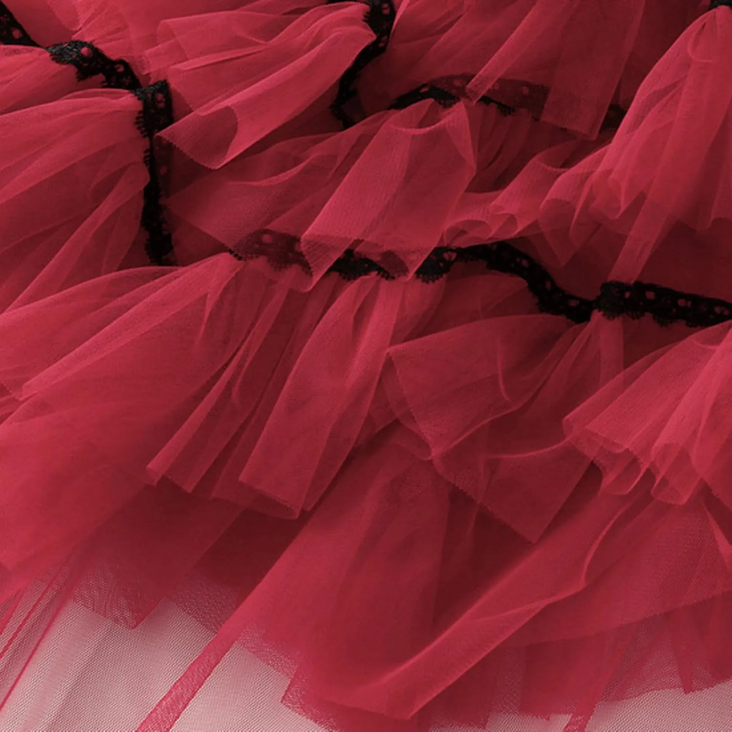 Women Mid Length Skirt Dance Party A Line High Waisted Lace Tulle Tiered Skirt Holiday Party Costume Fall Mini