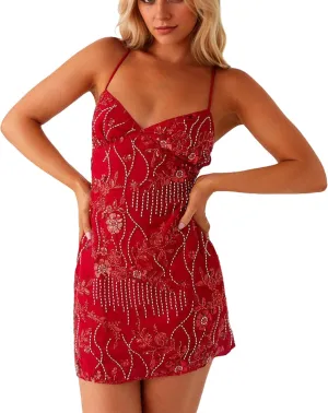 Women Sexy Sleeveless Sparkly Sequin Rhinestone Mini Dress Deep V Neck Open Back Glitter Cami Short Dress Club Party