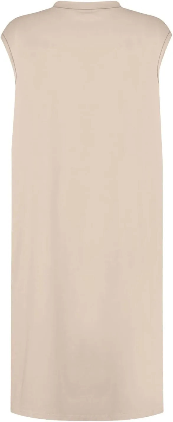 Women Summer Dresses Casual Floral Sundresses Crew Neck Beach T Shirt Dresses Sleeveless Loose Tank Dress with Pockets