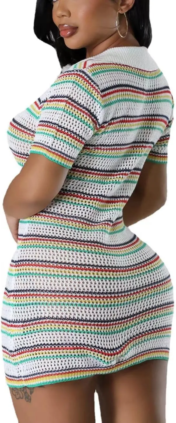 Women's Fashion Sexy Sports Vitality Slim V Neck Short Sleeveless Pleated Dress