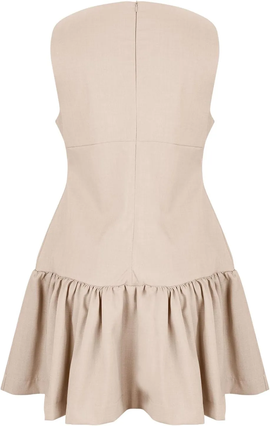 Womens Sleeveless Summer Mini Sundress Ruffle Pleated Casual Sleeveless Tank Dress Cute Going Out Bodycon Dress