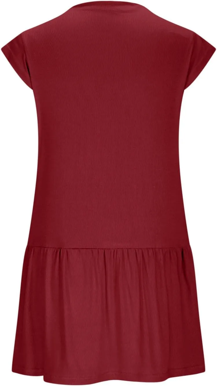 Womens Summer Modal Tank Mini Dress 2025 Fashion Stand Collar Cap Sleeve Ruffle Cute Beach Casual Vacation Dresses