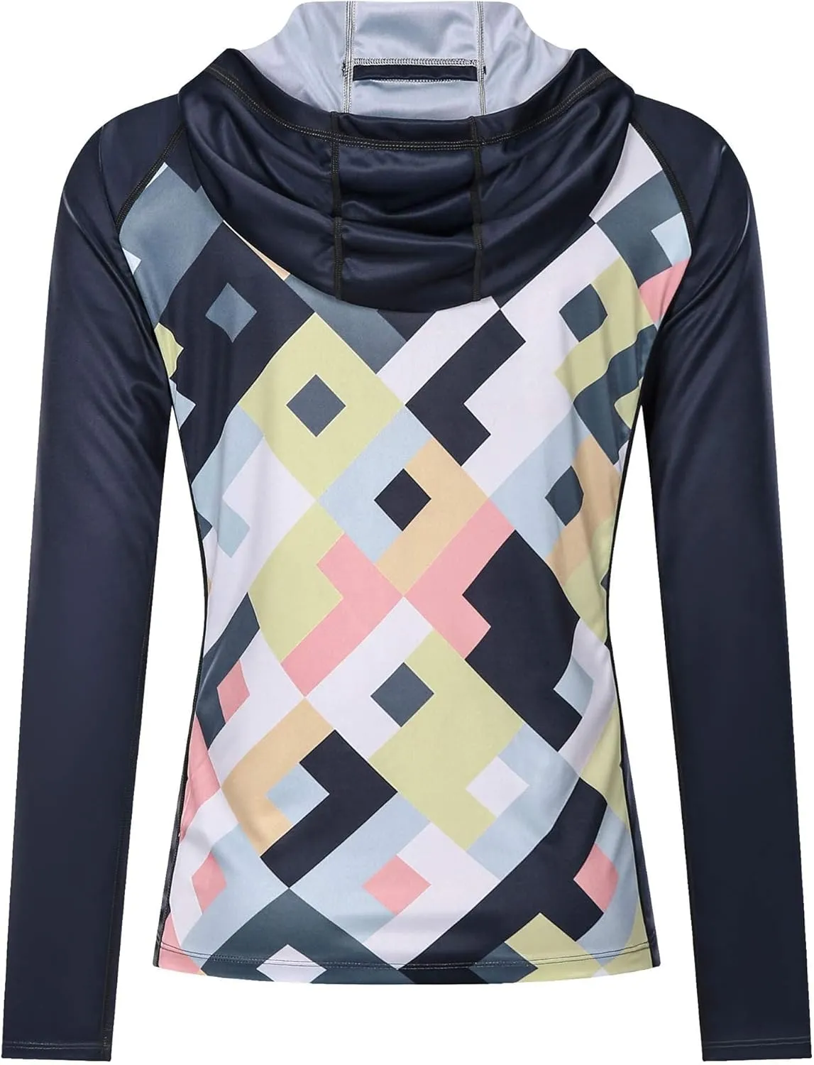 Women's UPF 50  Sun Protection Shirt Printed UV Hoodie Jacket Full Zip with Pockets