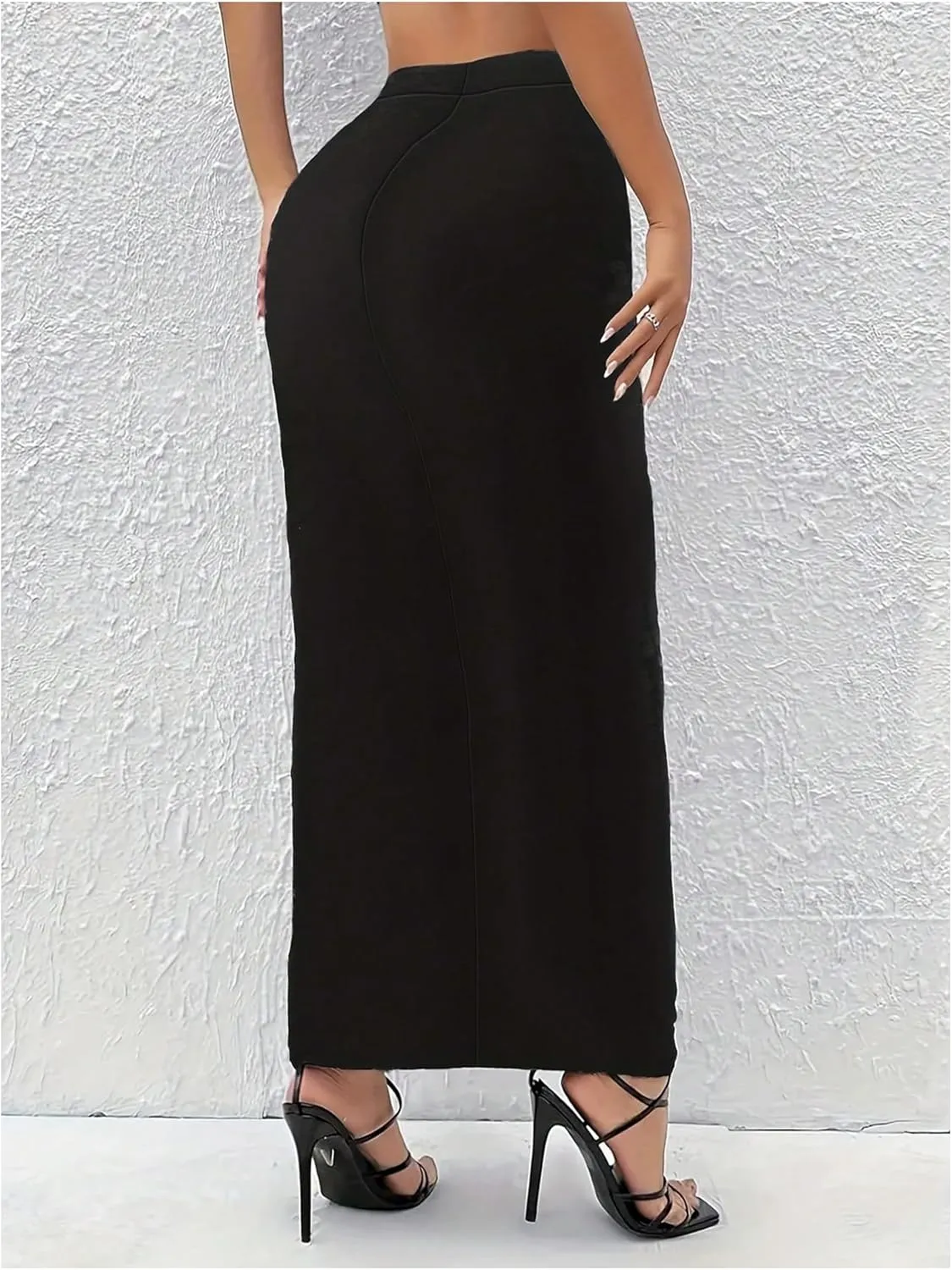 Women's Y2K Bodycon Skirts High Waisted Pencil Skirts Elegant Office Long Skirt Going Out Maxi Skirts