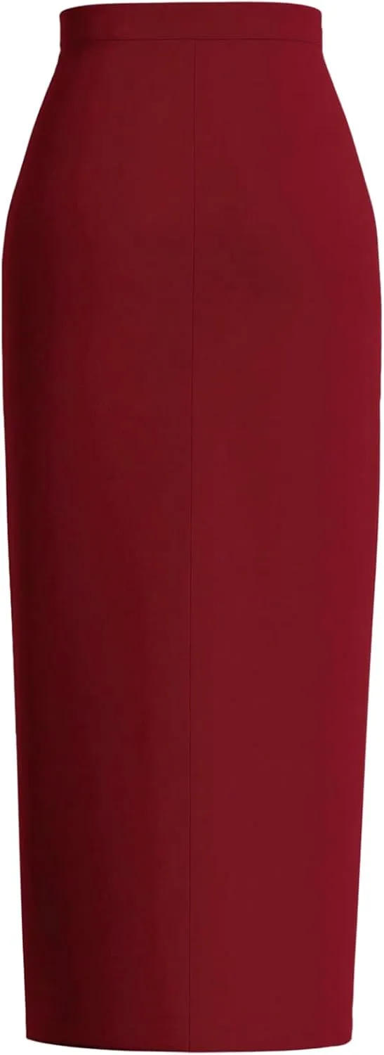 Women's Y2K Bodycon Skirts High Waisted Pencil Skirts Elegant Office Long Skirt Going Out Maxi Skirts