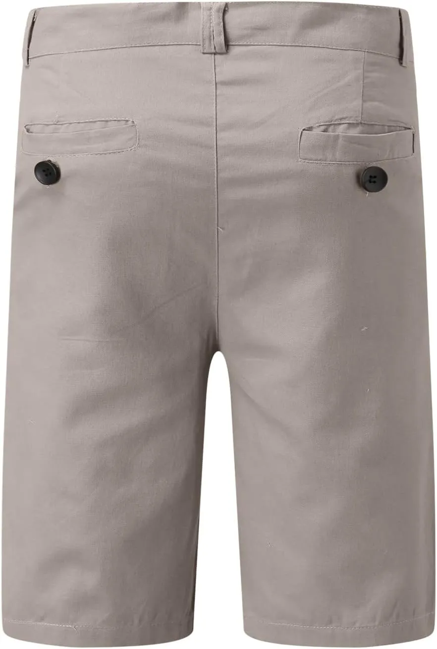 ZYXTIM Mens Chinos Skinny Flat Front Golf Shorts Zipper Casual Work Dress Shorts Slim Fit Quick Dry Summer Beach Shorts Pants
