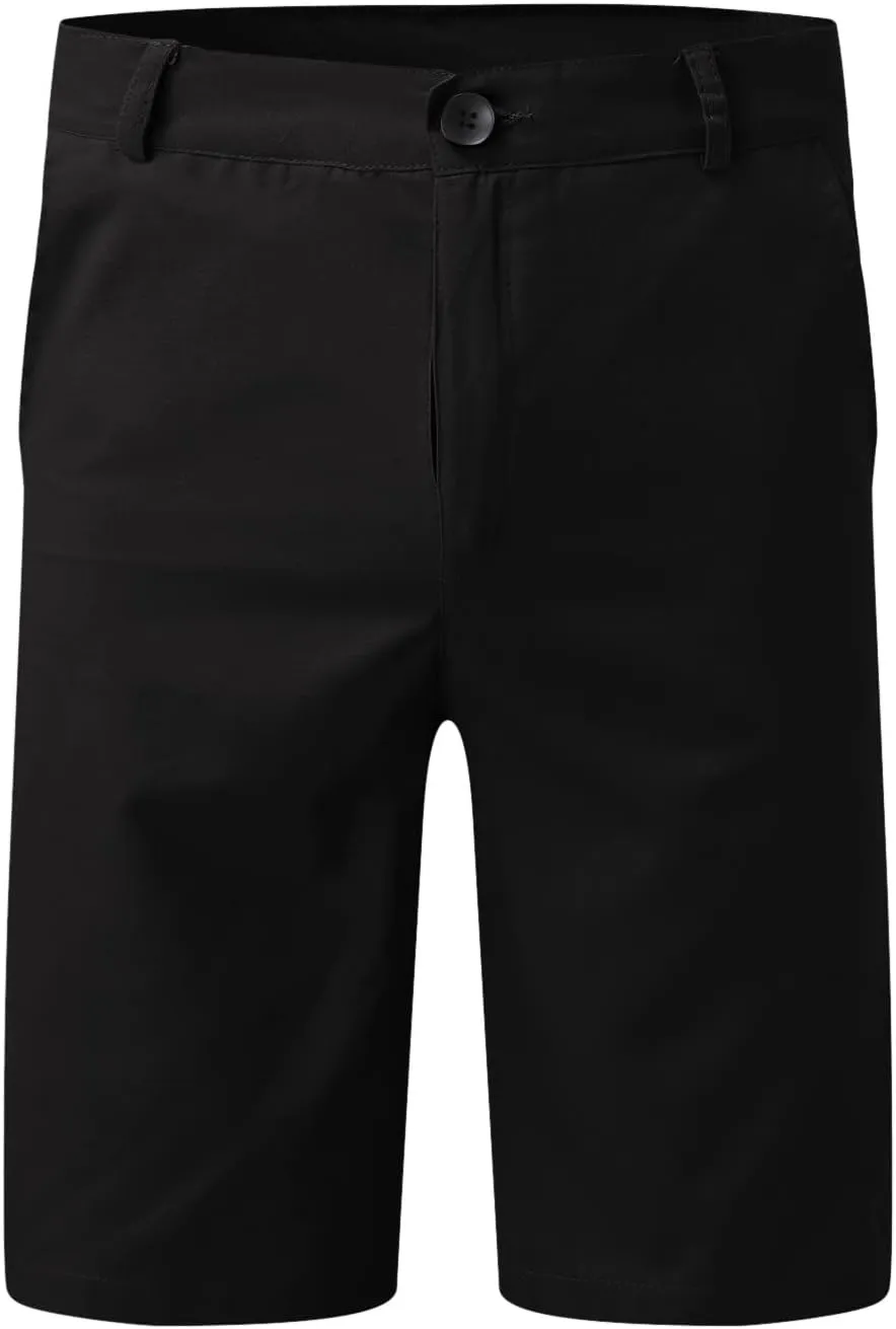 ZYXTIM Mens Chinos Skinny Flat Front Golf Shorts Zipper Casual Work Dress Shorts Slim Fit Quick Dry Summer Beach Shorts Pants